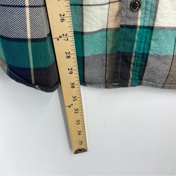 NN07 22.1 Alpha Plaid Shirt Size L green blue cream button down shirt - Picture 9 of 11
